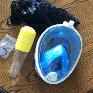Full face mask and snorkel